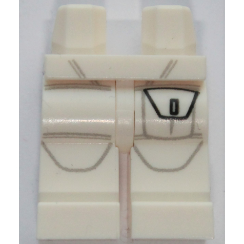 Lego Hips and White Legs with Left Leg Pocket for 2015 Character Encyclopedia - Boba Fett / White