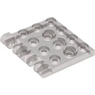 Hinge Plate 3 x 4 Locking Dual 2 Finger, 9 Teeth / Trans-Brown