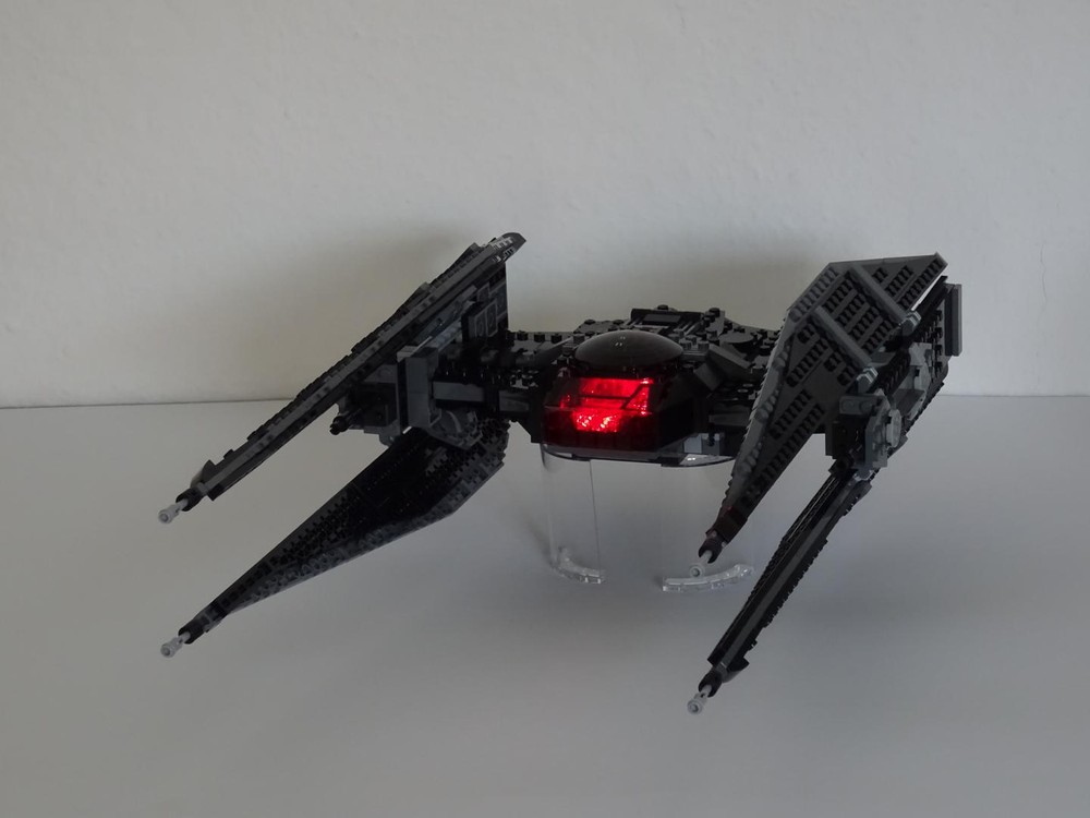 Lego Illuminated Cockpit Mod of Kylo Ren's TIE Fighter 75179