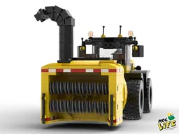 Case loader with front snowblower