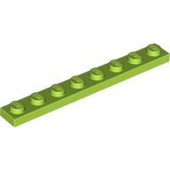 Lego Plate 1 x 8 / Lime