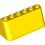Lego Windscreen 2 x 6 x 2, Wide Top / Yellow