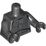 Lego Torso Armor, Black Detailing without Shoulder Belts Print (Shadow Stormtrooper), Pearl Titanium Arms, Black Hands / Pearl Titanium