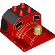 Duplo Train Cab Top without Bunker, Thomas & Friends James Print / Red