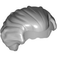Lego Hair Swept Back with Widow's Peak Chin-Length and Bushy in Back / Light Bluish Gray
