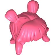 Lego Hair Long with 2 Buns [PLAIN] / Coral