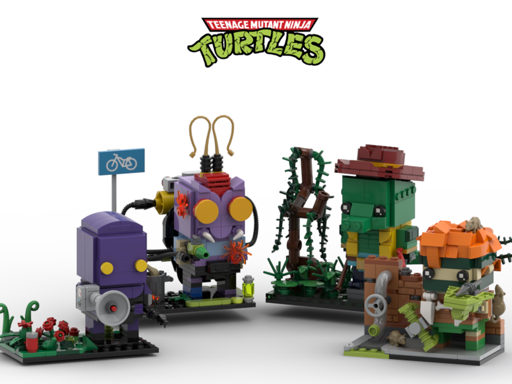 Lego TMNT - Super Set 4 - Brickheadz ( Foot Soldier + Scumbug + Leonardo + Rat King )
