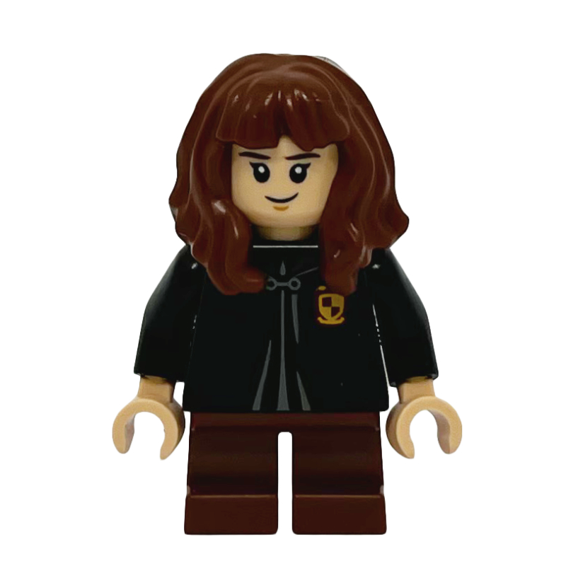Lego Hermione Granger, Gryffindor Robe Closed with Crest, Short Legs