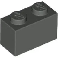 Brick 1 x 2 / Dark Gray