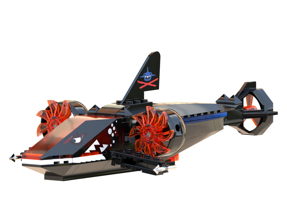 Lego Aqua - Shark - Black Shark Submarine