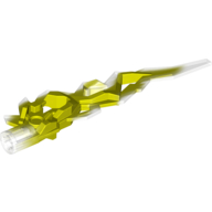 Lego Large Figure Weapon Accessory, Flame / Lightning Bolt with Axle Hole with Marbled Trans-Clear Pattern