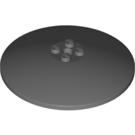 Lego Dish 8 x 8 Inverted [Radar], Solid Studs, Rounded Anti-stud Underside / Dark Bluish Gray