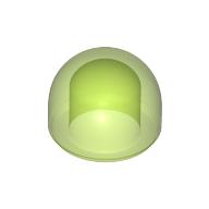Lego Dome 1 x 1 x 2/3 / Trans-Bright Green