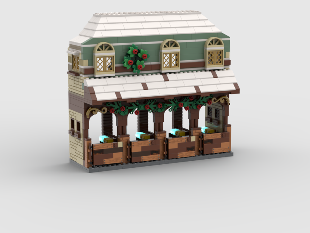 Lego Winter Village Reindeer Stables with Elf Accommodation