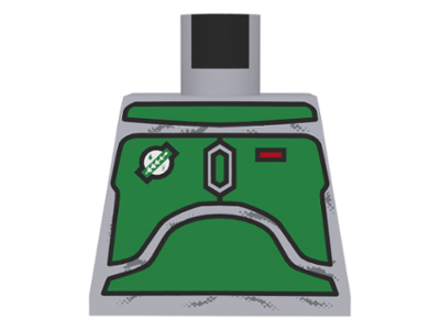 Lego Torso SW Mandalorian Green Armor Panels Pattern
