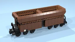 12-Wheel Ore Hopper Faals 151 (brown, 9 studs wide)