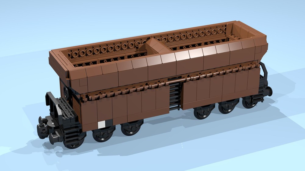 Lego 12-Wheel Ore Hopper Faals 151 (brown, 9 studs wide)