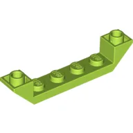 Brick Sloped Inverted 45° 6 x 1 Double with 1 x 4 Recessed / Lime