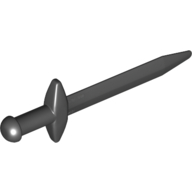 Lego Weapon Sword / Greatsword Pointed with Thick Crossguard / Black