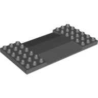 Duplo Plate 6 x 12 with Centre Ramp / Dark Bluish Gray