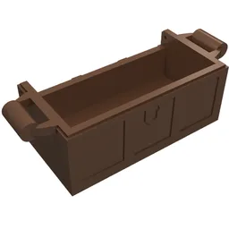 Treasure Chest Bottom without Rear Slots / Brown