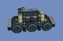 An idea for a 3-axle locomotive bogie with Technic beams