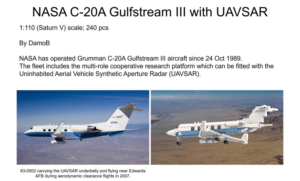Lego DamoB's NASA Grumman C-20A Gulfstream III