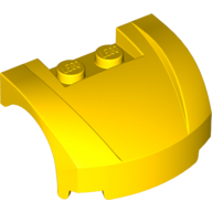 Lego Vehicle Body, Wheel Arch / Mudguard 3 x 4 x 1 2/3 Low Profile, Curved Front / Yellow