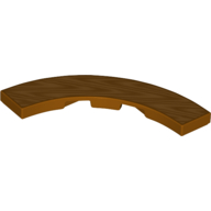 Lego Tile 4 x 4 Curved, Macaroni / Metallic Gold