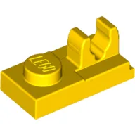 Plate Special 1 x 2, Top Clip [Split] / Yellow