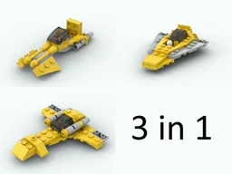 Naboo N1 starfighter 3 in 1