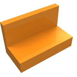 Panel 1 x 2 x 1 [Square Corners] / Orange