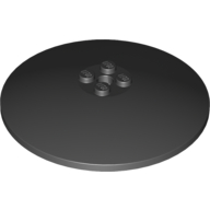 Lego Dish 8 x 8 Inverted [Radar], Solid Studs, Rounded Anti-stud Underside / Black