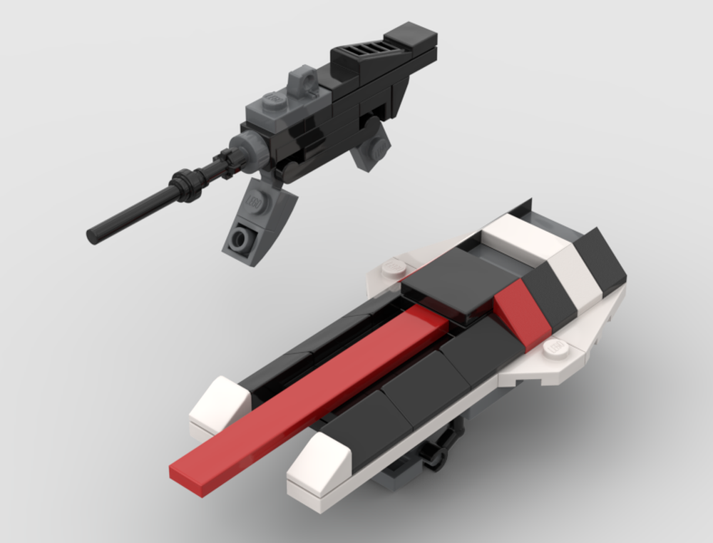 Lego Gundam astray red frame weapon (gun and shield)