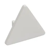 Road Sign Clip-on 2.2 x 2.667 Triangular with Open O Clip / White