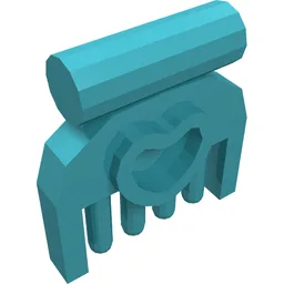 Equipment Animal Grooming Kit Comb, Small with Heart / Medium Azure