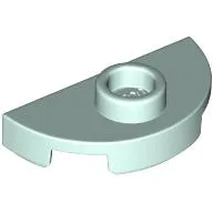 Plate Special Round 1 x 2 Half Circle with Stud (Jumper) / Light Aqua