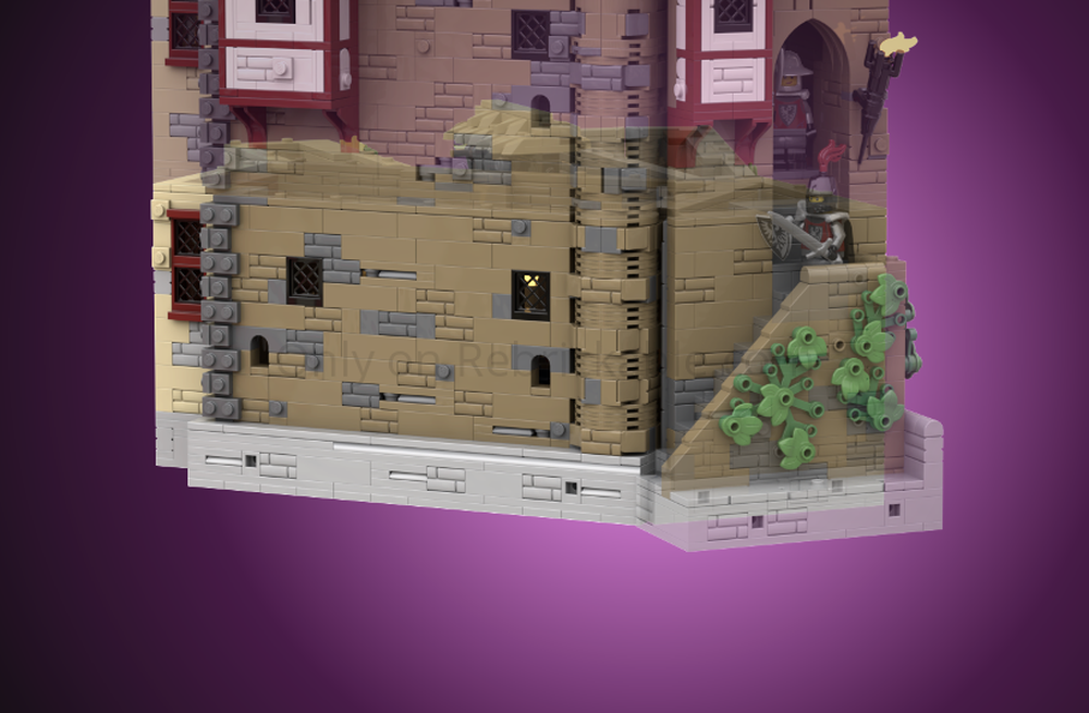 Lego First floor and courtyard - The Red Falcons' mountain fortress