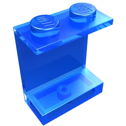 Panel 1 x 2 x 2 [Solid Studs] / Trans-Dark Blue