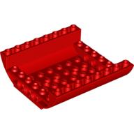 Lego Brick Curved Inverted 8 x 8 x 2 Double / Red
