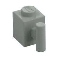 Brick Special 1 x 1 with Handle / Light Gray