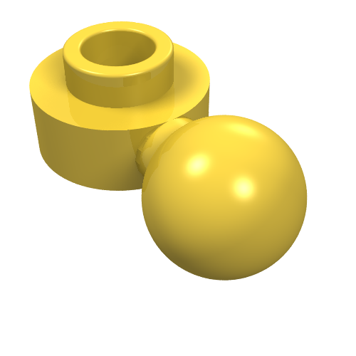 Lego Plate Round 1 x 1 with Towball and Round Hole [Maxifig Hand]
