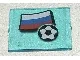 Glass for Window 1 x 4 x 3 with Flag of Russia and Soccer Ball Pattern (Sticker) - Set 3404