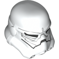 Lego Helmet Stormtrooper, Jek-14 with Dark Bluish Gray and Light Bluish Gray Print