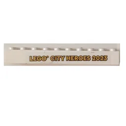 Brick 2 x 10 with 'LEGO CITY HEROES 2023' Print (Sticker)