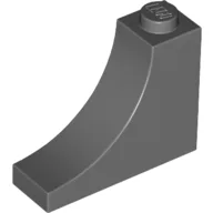 Brick Curved 1 x 3 x 2 Inverted [Inside Bow] / Dark Bluish Gray