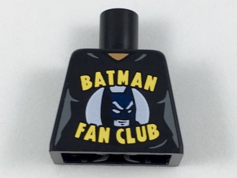 Lego Torso Female with Yellow 'Batman Fan Club' Pattern