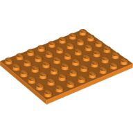 Lego Plate 6 x 8 / Orange