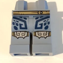 Hips and Sand Blue Legs with Tan Belt, Dark Blue Markings, Silver Knee Pads Print / Sand Blue