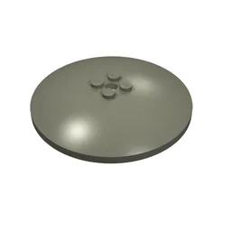 Dish 8 x 8 Inverted [Radar], Solid Studs, Rounded Anti-stud Underside / Dark Gray